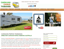 Tablet Screenshot of caravanparkstasmania.com